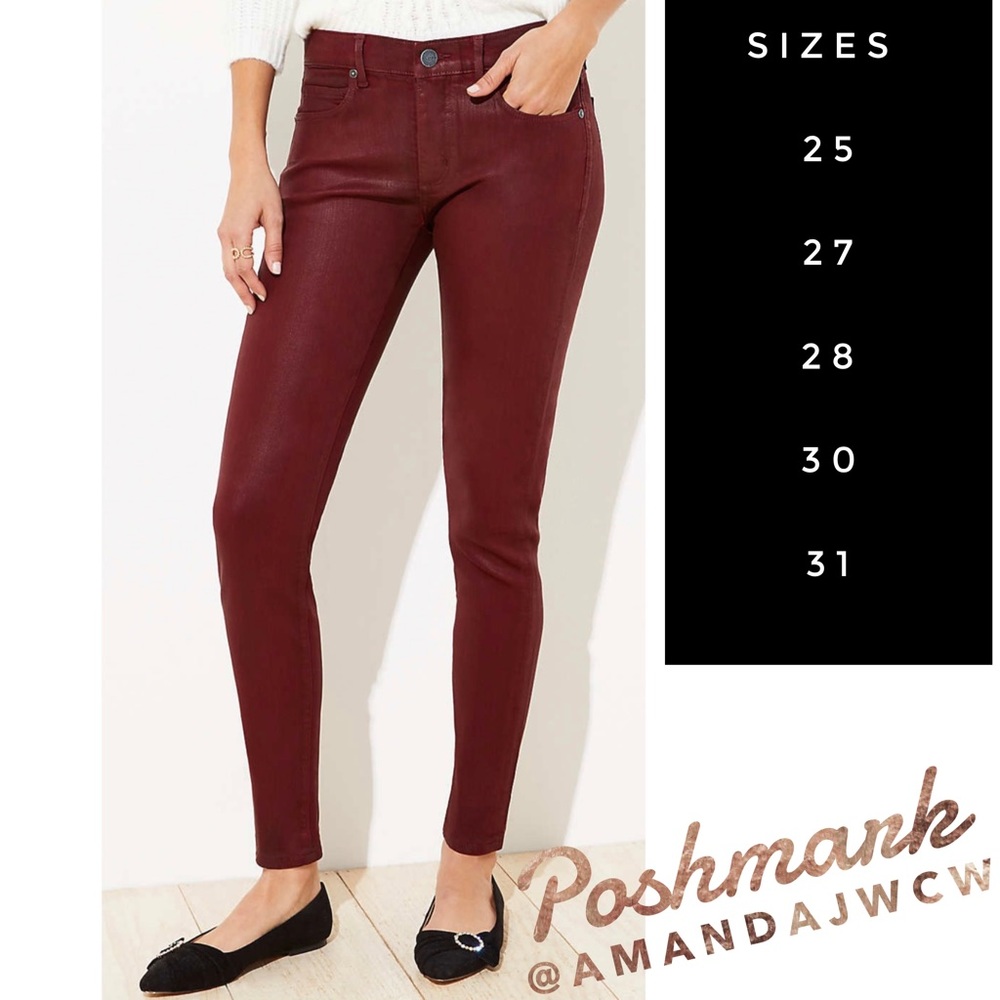 LOFT Coated Slim Pocket Skinny JeanNWT